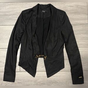 ONLY EDGE COLLECTION LUXURY Women's Medium Black Blazer With Lace Sleeves
